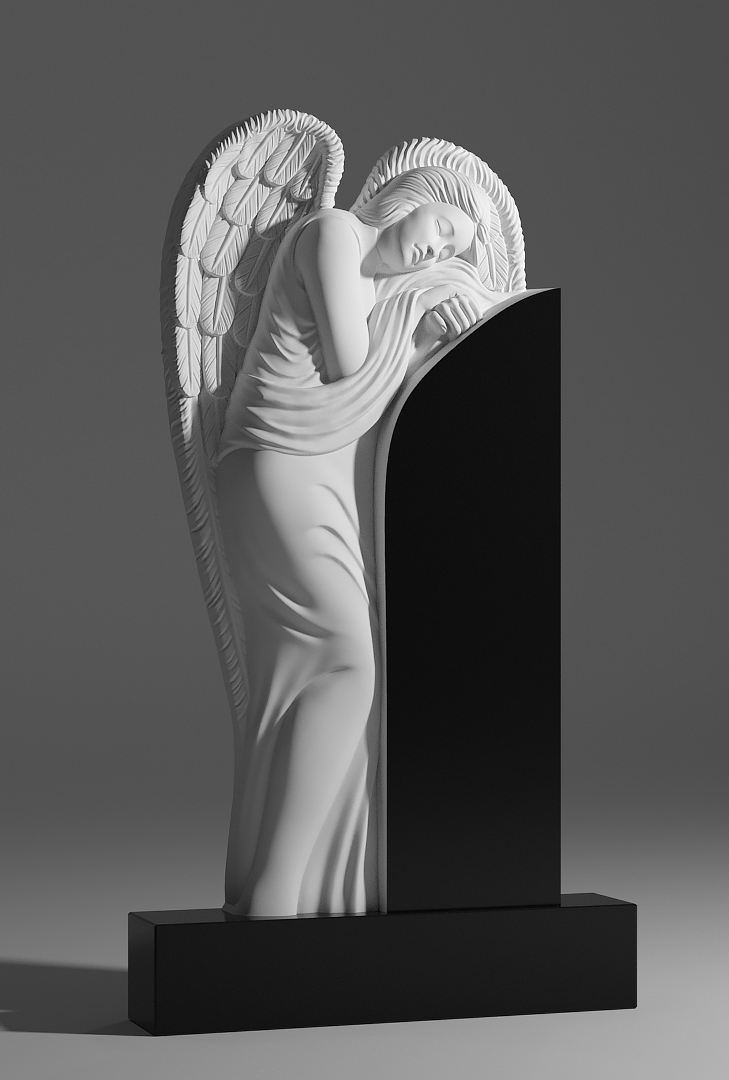 Памятник резной — ангел 19